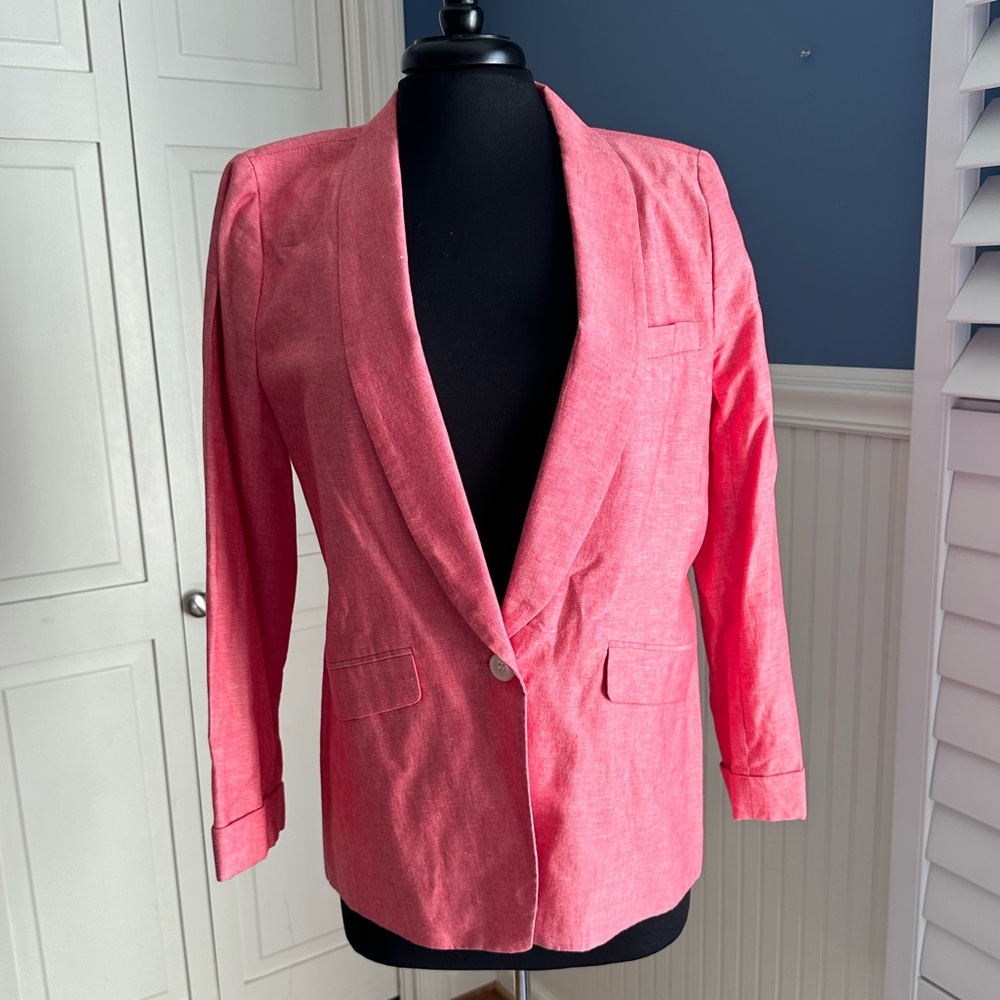 J. Crew unstructured linen cotton blazer